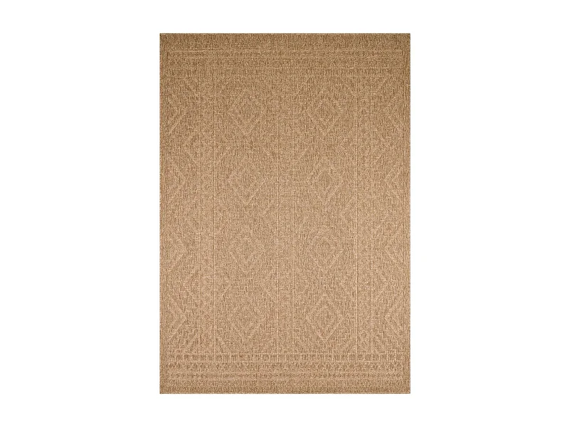 Tapis extérieur 60x90 tissé kilim beige JUTE ART 3