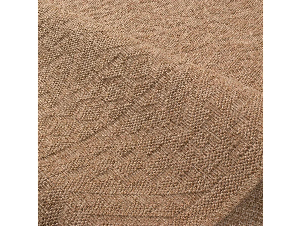 Tapis extérieur 60x90 tissé kilim beige JUTE ART 3