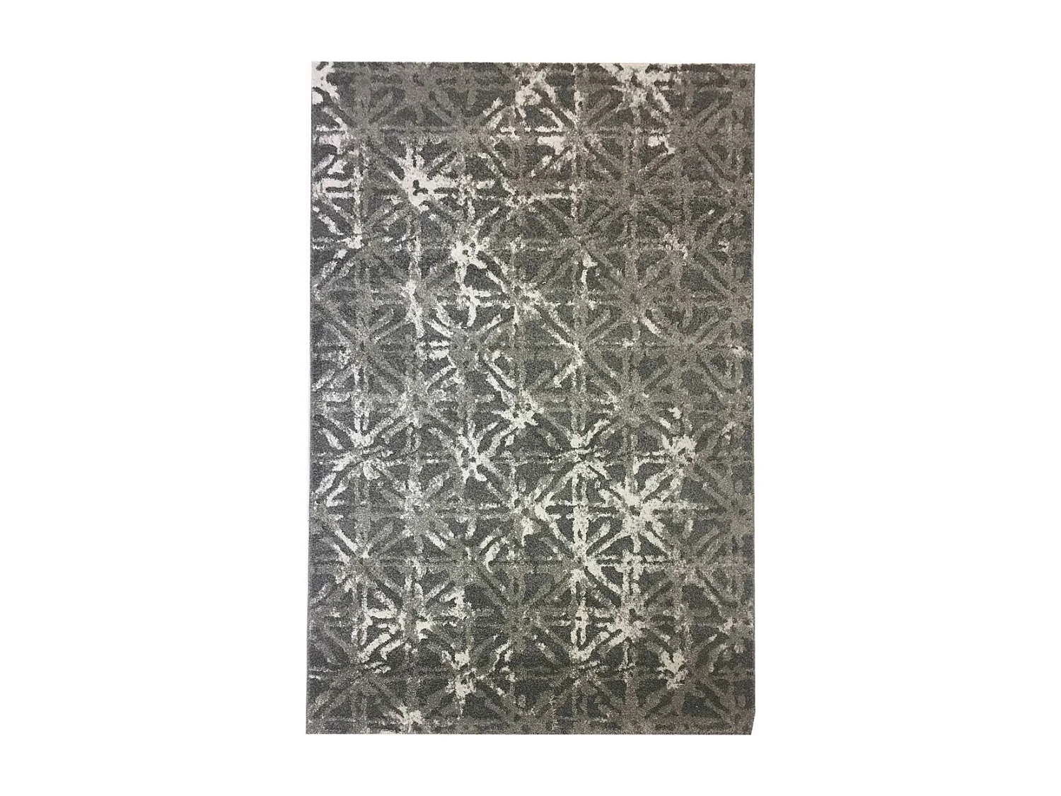 tapis chambre 60x110 tissé gris et crème rectangle motif scandinave VINTAVE