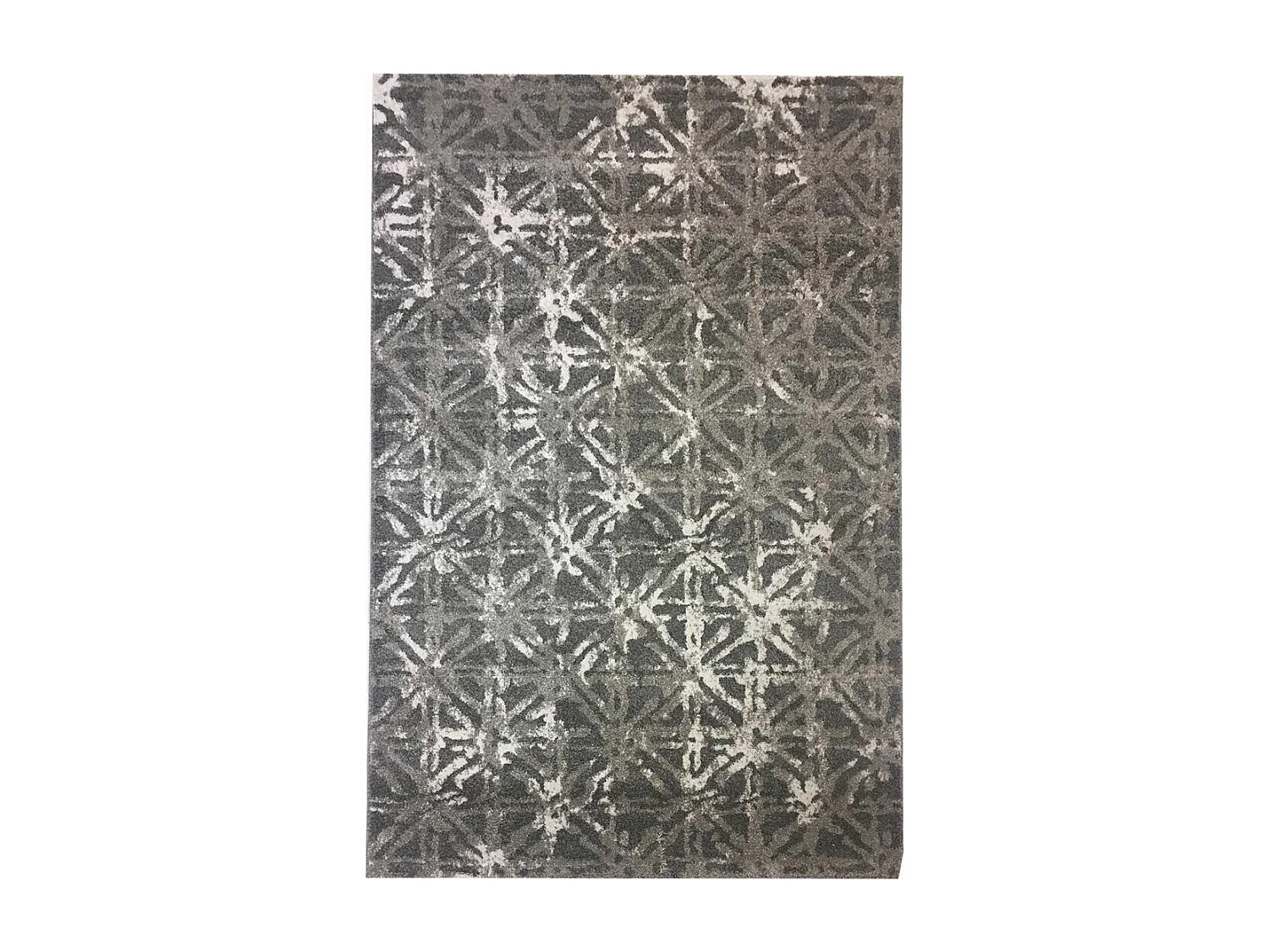 tapis chambre 60x110 tissé gris et crème rectangle motif scandinave VINTAVE