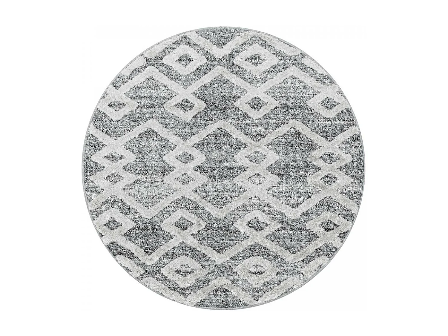 tapis de couloir 80x250 tissé gris foncé et blanc motif scandinave PISTIOUL