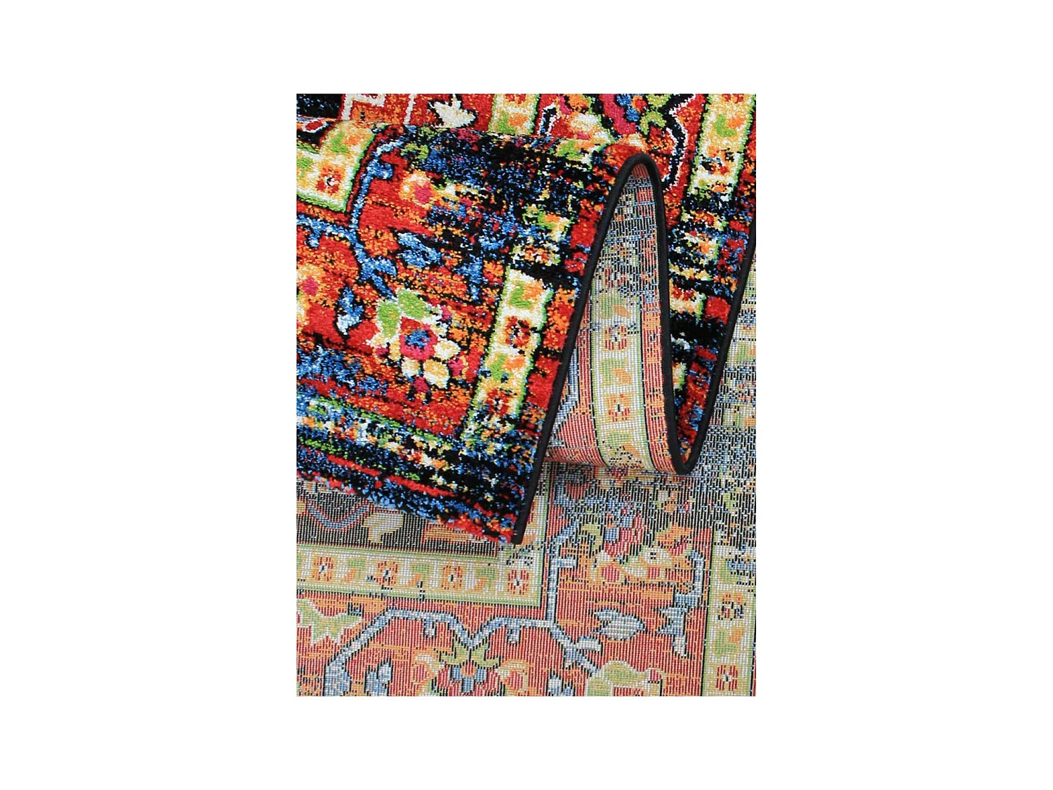 Tapis oriental 160x230 rectangle multicolore tissé motif ancestral MADAL