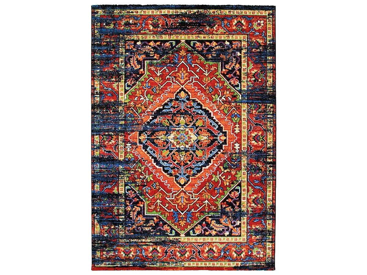 Tappeto orientale 160x230 rettangolo multicolore tessuto motivo ancestrale MADAL