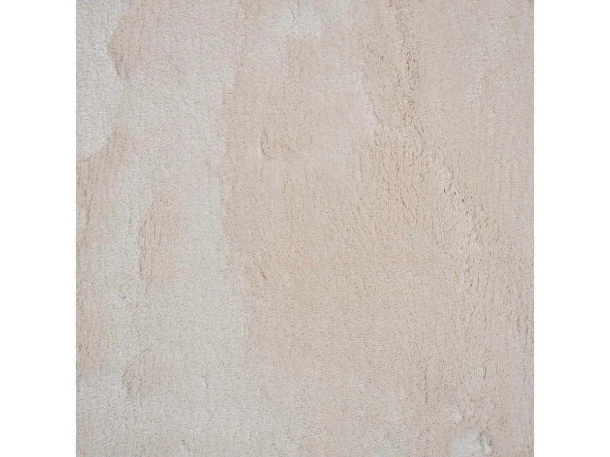 Tapis salon LYN10 LAVABLE 160x230 soyeux et doux, tapis beige uni à l'aspect Shaggy