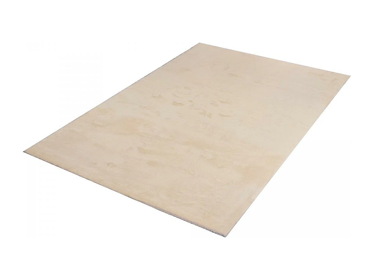 Tapis salon LYN10 LAVABLE 160x230 soyeux et doux, tapis beige uni à l'aspect Shaggy