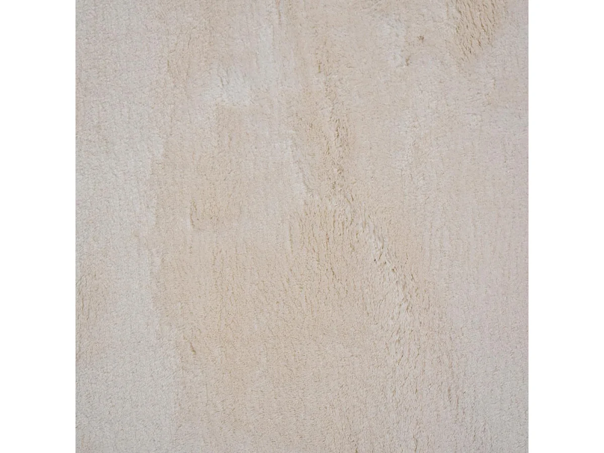 Tapis salon LYN10 LAVABLE 160x230 soyeux et doux, tapis beige uni à l'aspect Shaggy