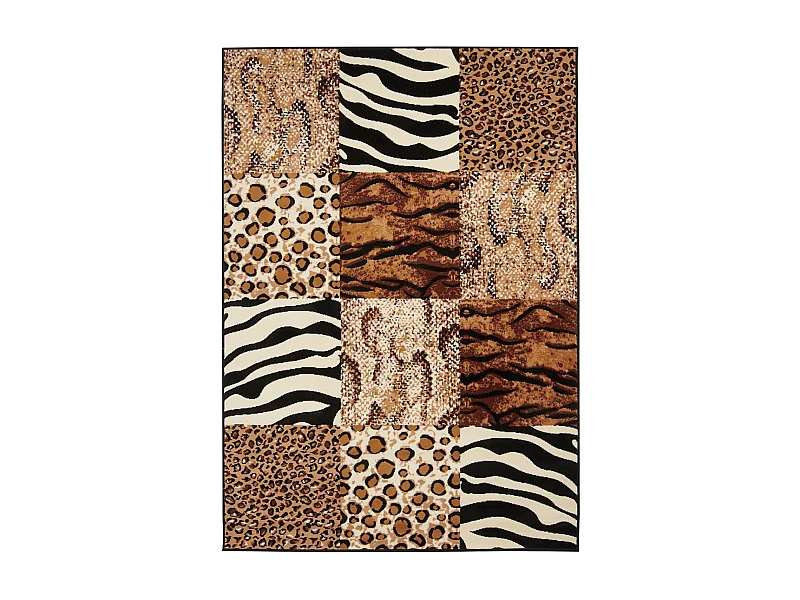 tappeto da ingresso 60x110 tessuto rettangolare beige motivo animali AF1 SAVANA