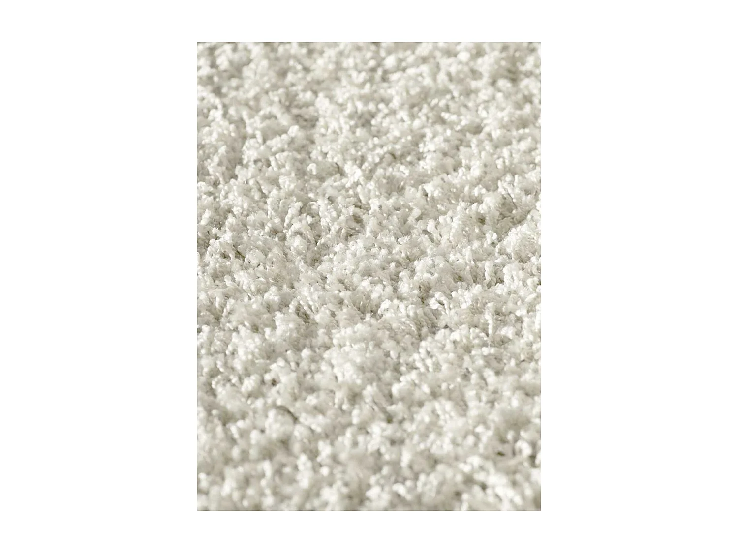 Tapis shaggy 160x230 rectangle tissé crème motif uni SG LOCA