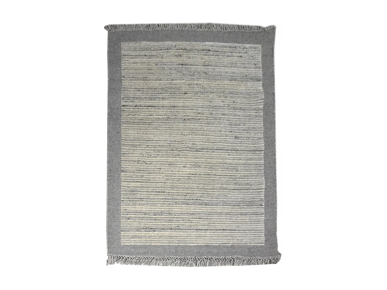 Tappeto autentico in lana annodato a mano 120x170 grigio e beige LOUNALI