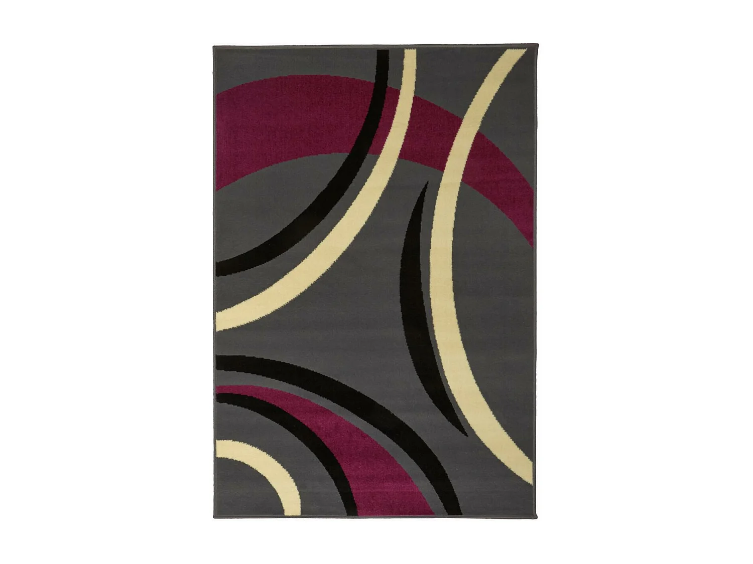 tapis chambre 60x110 tissé violet rectangle motif rond LYN1 JOYLE