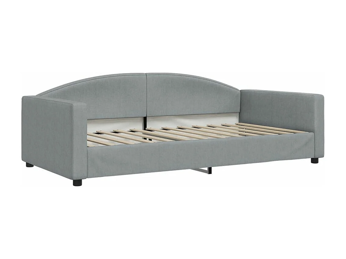 Lit de repos gris clair 100x200 tissu