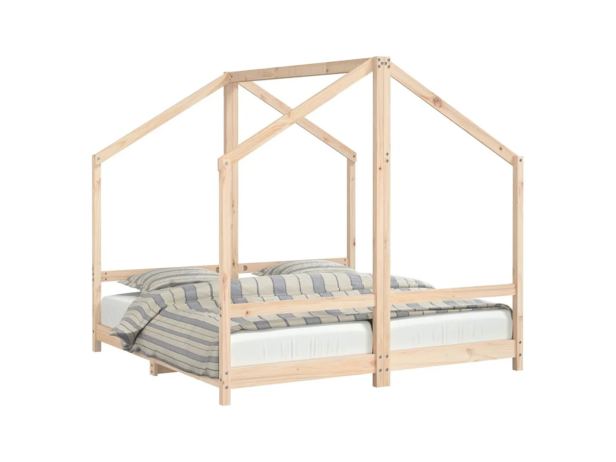 Cadre de lit pour enfant 2x(80x160) cm bois de pin massif