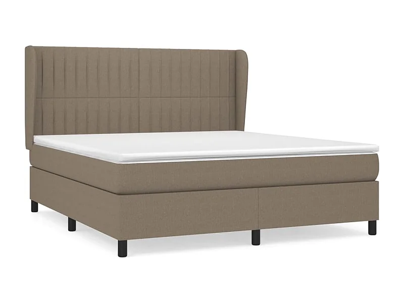 Sommier à lattes de lit avec matelas Taupe 160x200 Tissu