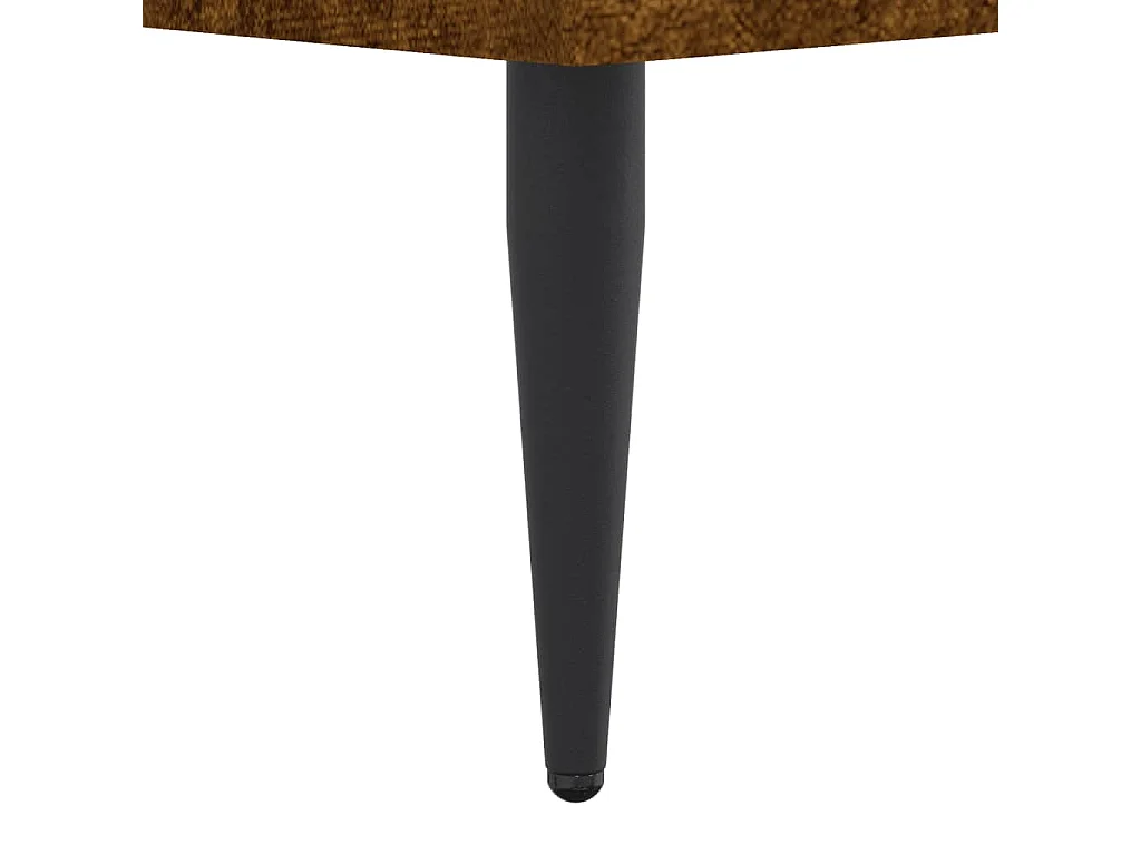 Cadre de lit chêne fumé 100x200 bois d'ingénierie