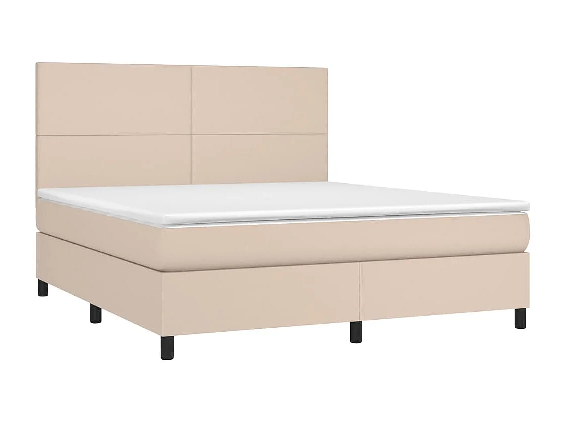 Sommier à lattes de lit avec matelas Cappuccino 180x200