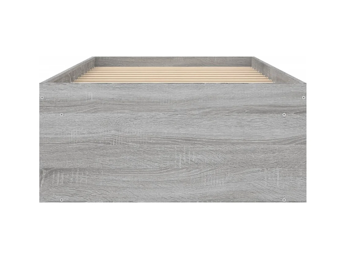Bedframe grijs sonoma eikenkleurig 75x190 cm
