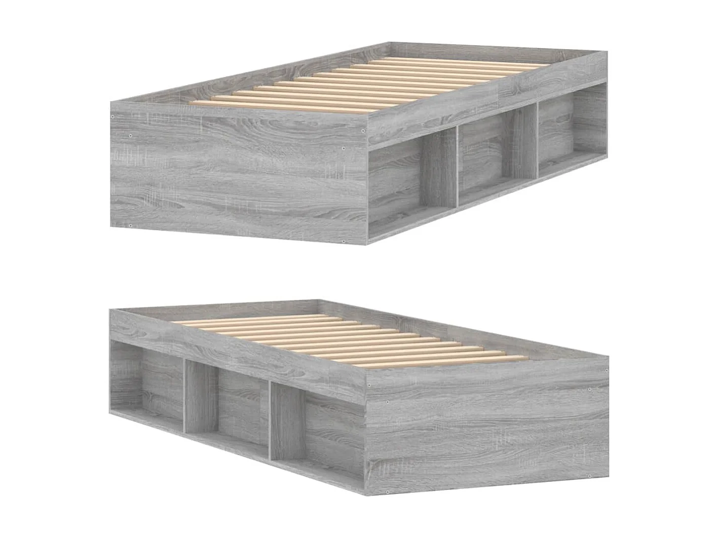 Cadre de lit sonoma gris 75x190 petit simple