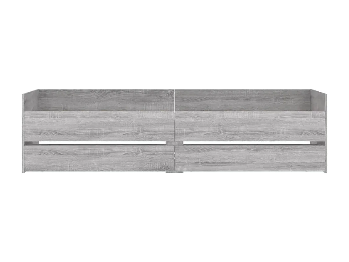 Cadre de lit avec tiroirs sonoma gris 100x200
