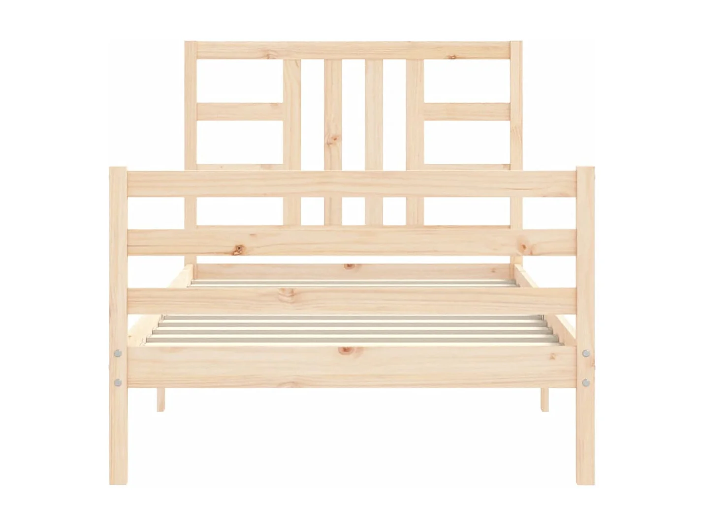 Cadre de lit avec tête de lit 90x200 bois massif