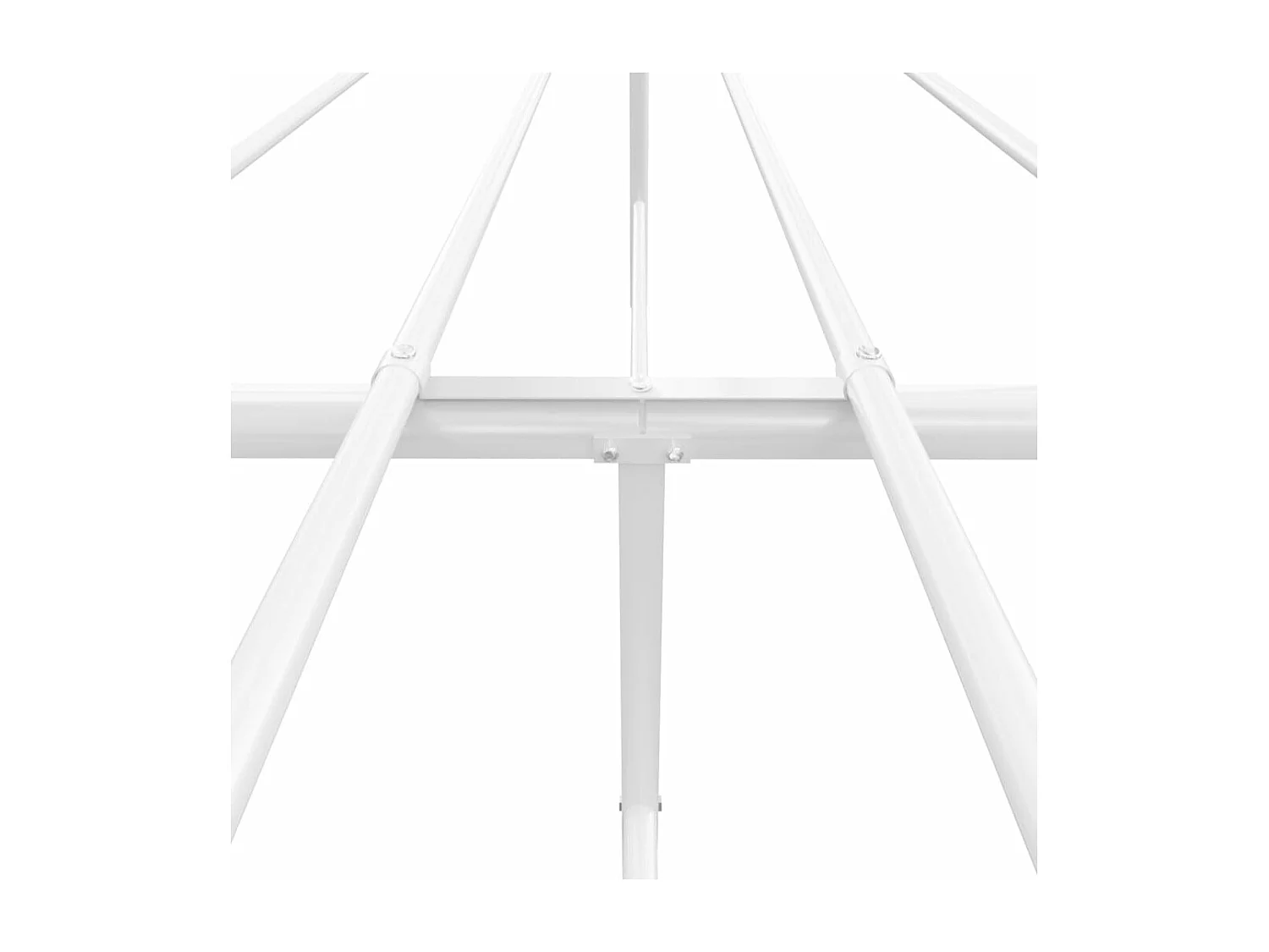 Cadre de lit métal avec tête de lit-pied de lit blanc 140x200