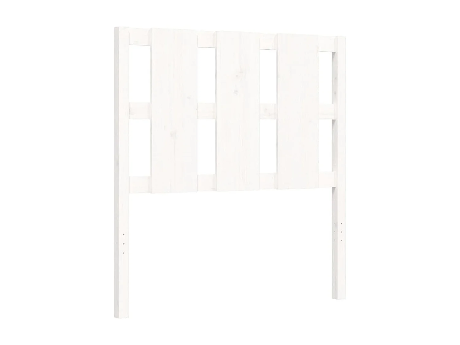 Cadre de lit avec tête de lit blanc 90x190 bois massif