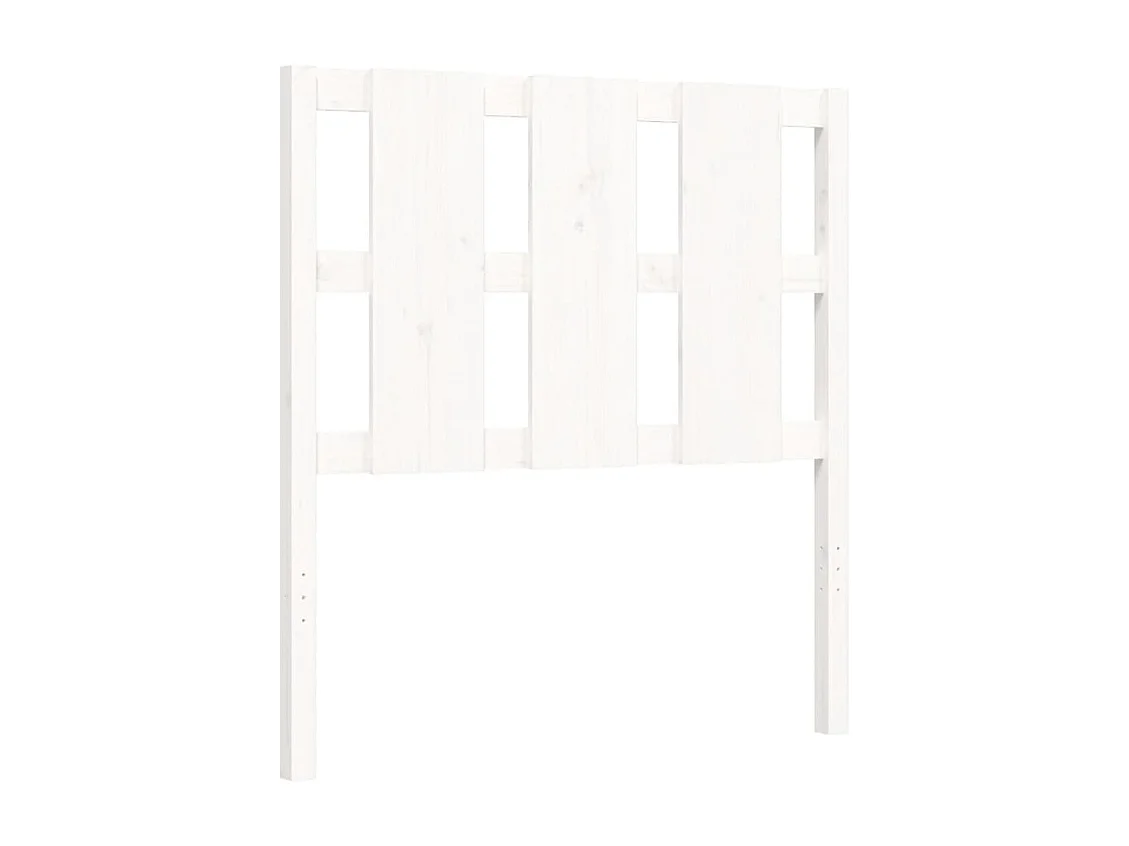 Cadre de lit avec tête de lit blanc 90x190 bois massif