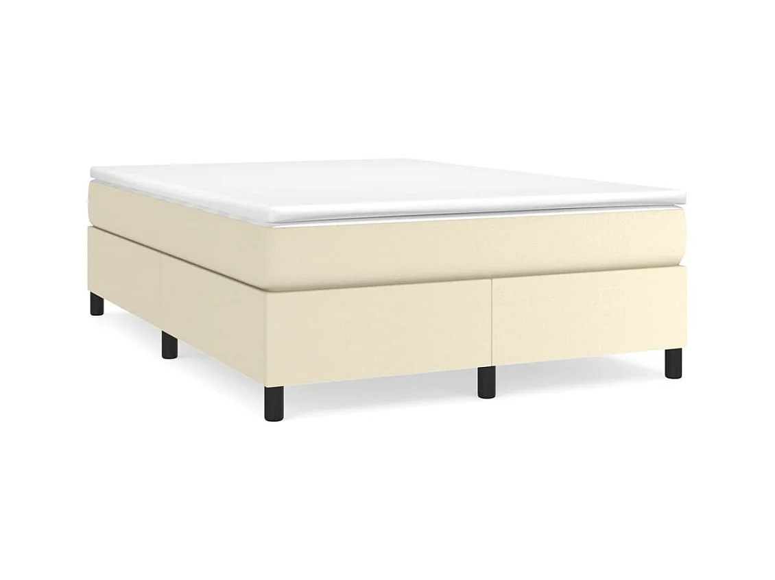 Bedframe kunstleer crèmekleurig 140x200 cm