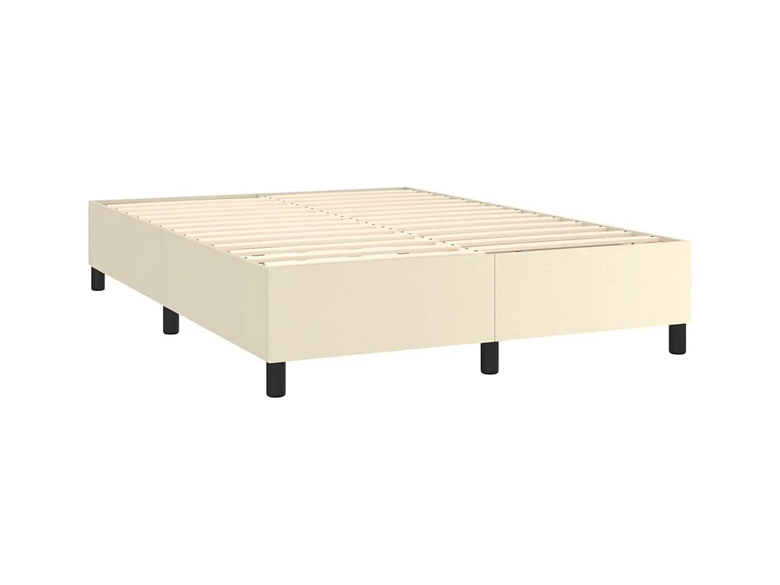 Bedframe kunstleer crèmekleurig 140x200 cm