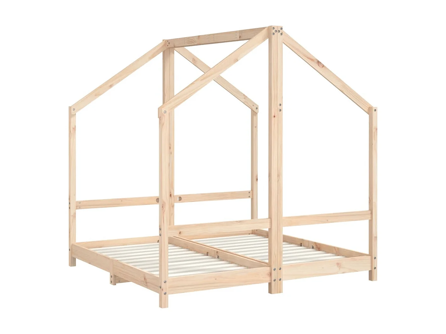 Cadre de lit pour enfant 2x(70x140) cm bois de pin massif