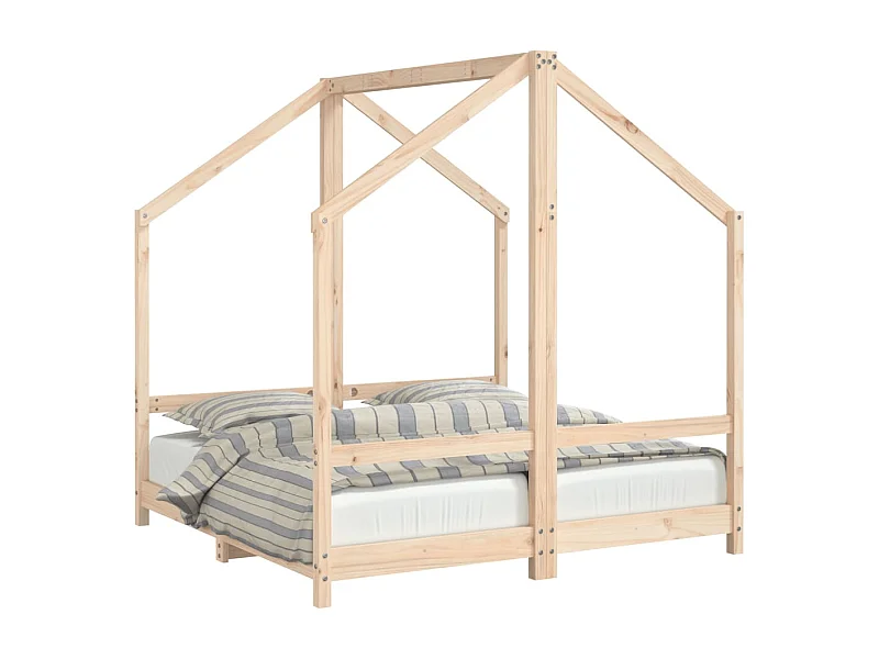 Cadre de lit pour enfant 2x(70x140) cm bois de pin massif