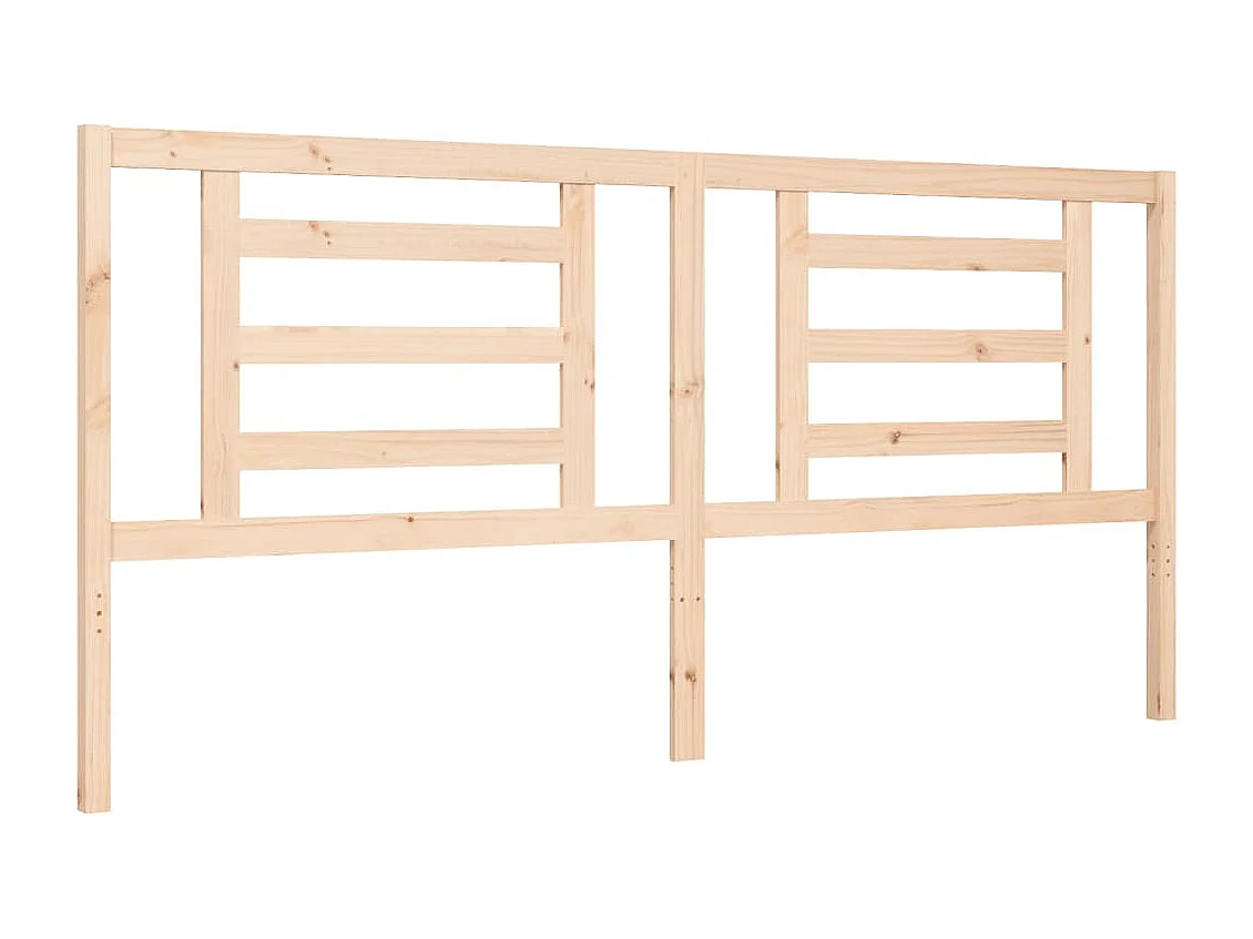 Cadre de lit avec tête de lit 200x200 bois massif