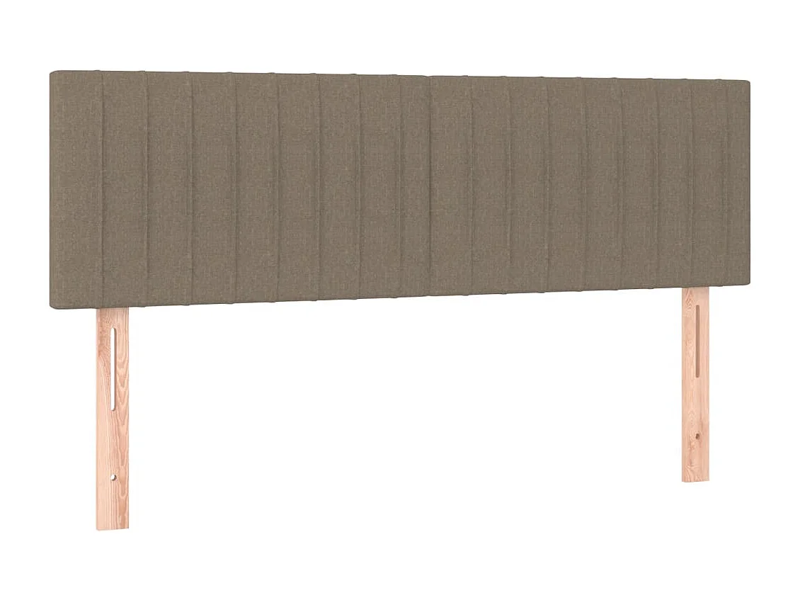 Lit à sommier tapissier avec matelas Taupe 140x190 Tissu