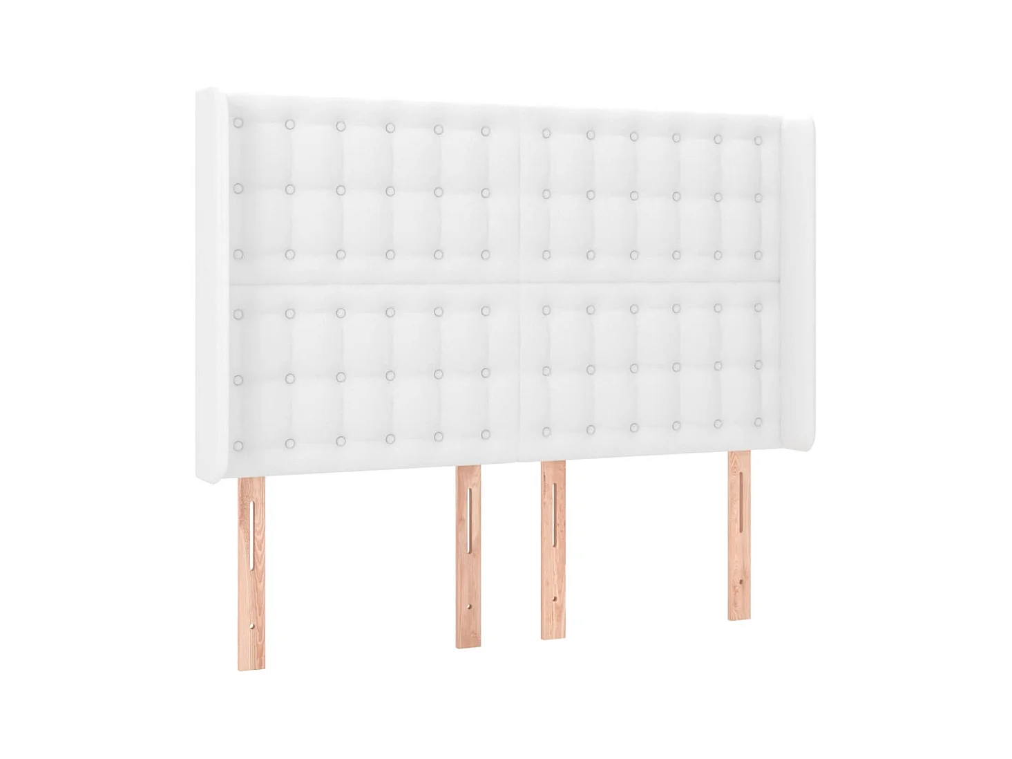 Sommier à lattes de lit matelas LED Blanc 140x190 Similicuir