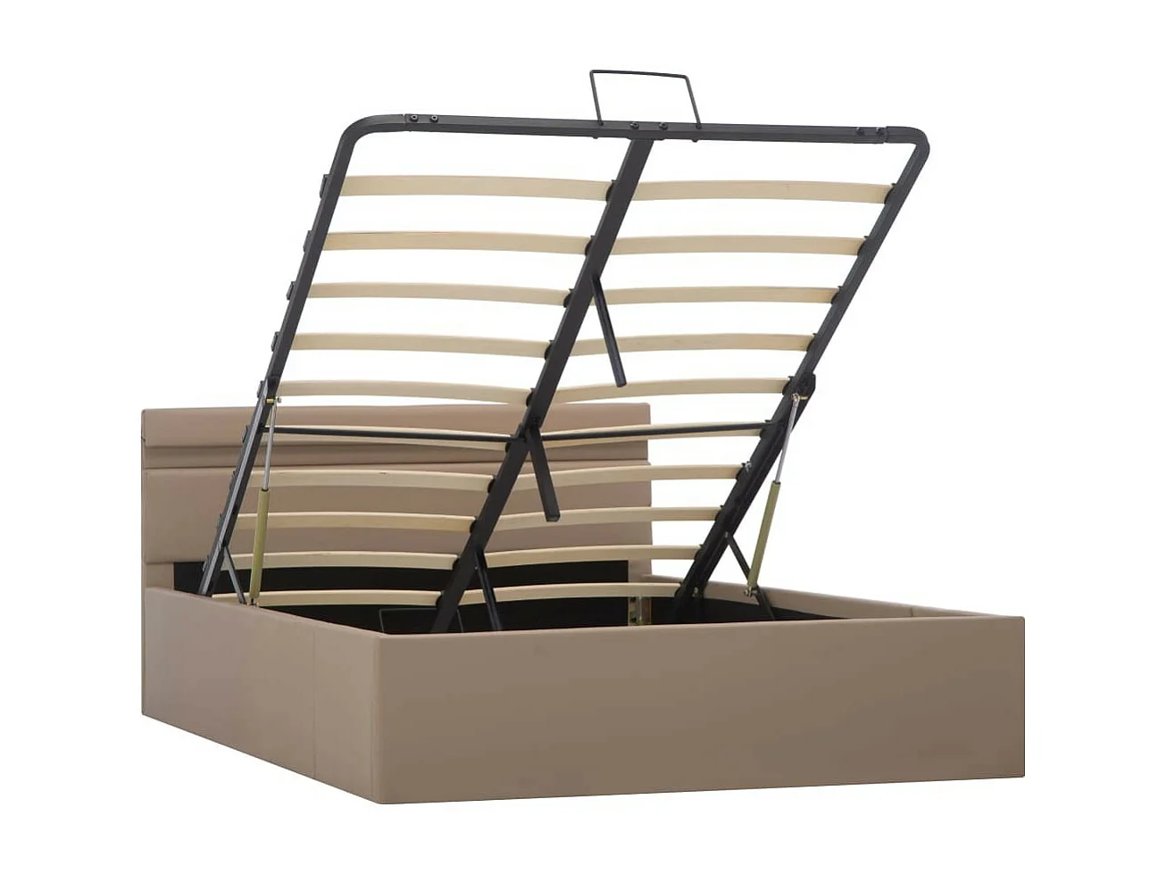 Lit à rangement et LED Cappuccino Similicuir 120x200