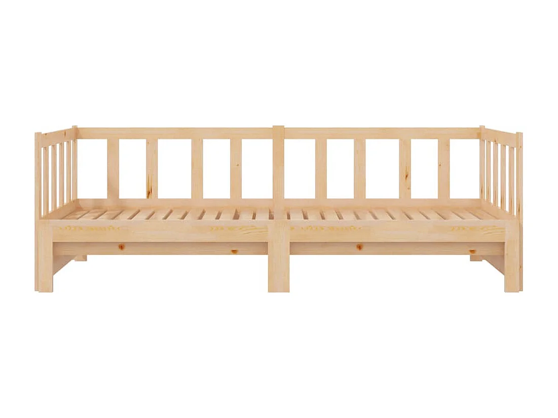 Slaapbank met onderschuifbed 90x200 cm massief grenenhout