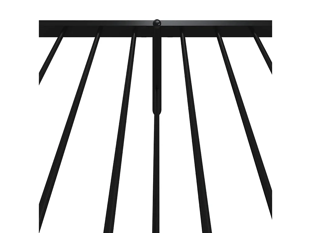 Cadre de lit métal avec tête de lit-pied de lit noir 80x200