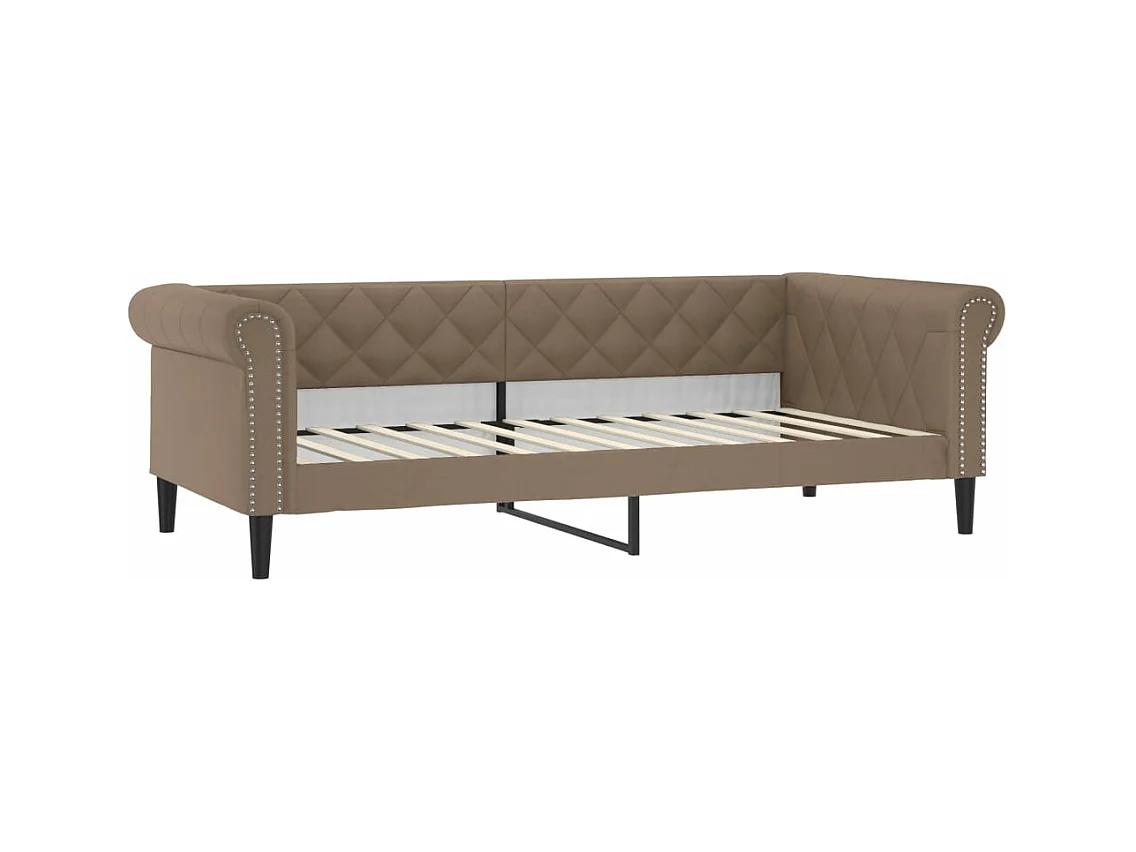 Lit de jour cappuccino 80x200 similicuir