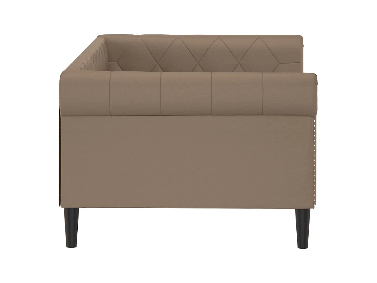 Slaapbank 80x200 cm kunstleer cappuccinokleurig