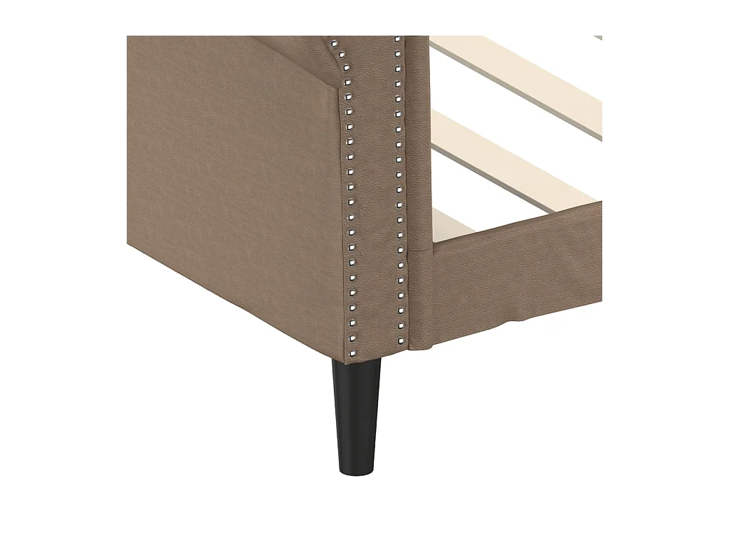 Slaapbank 80x200 cm kunstleer cappuccinokleurig