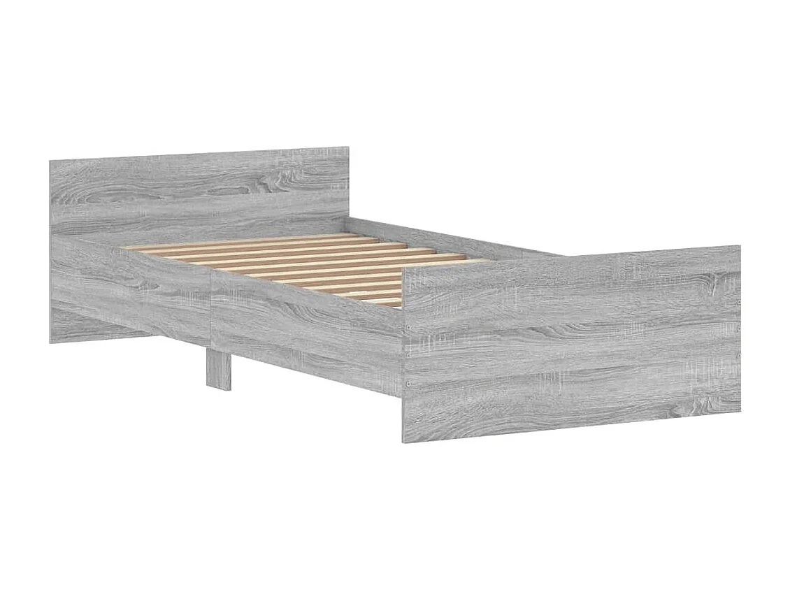 Cadre de lit sonoma gris 100x200 bois d'ingénierie