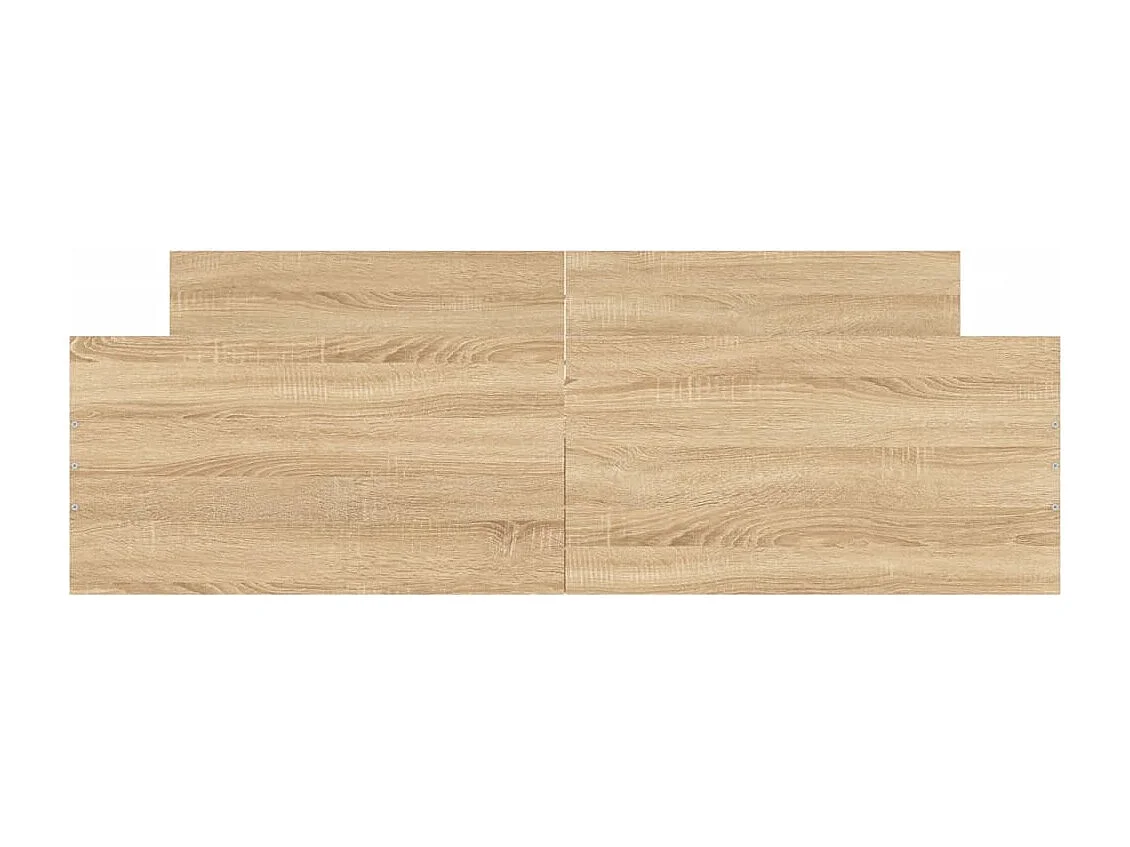 Cadre de lit tête de lit et pied de lit chêne sonoma 140x200