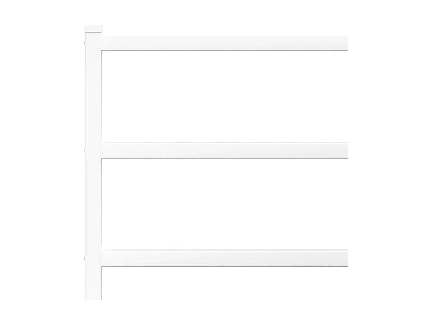 Cadre de lit métal avec tête de lit blanc 140x190