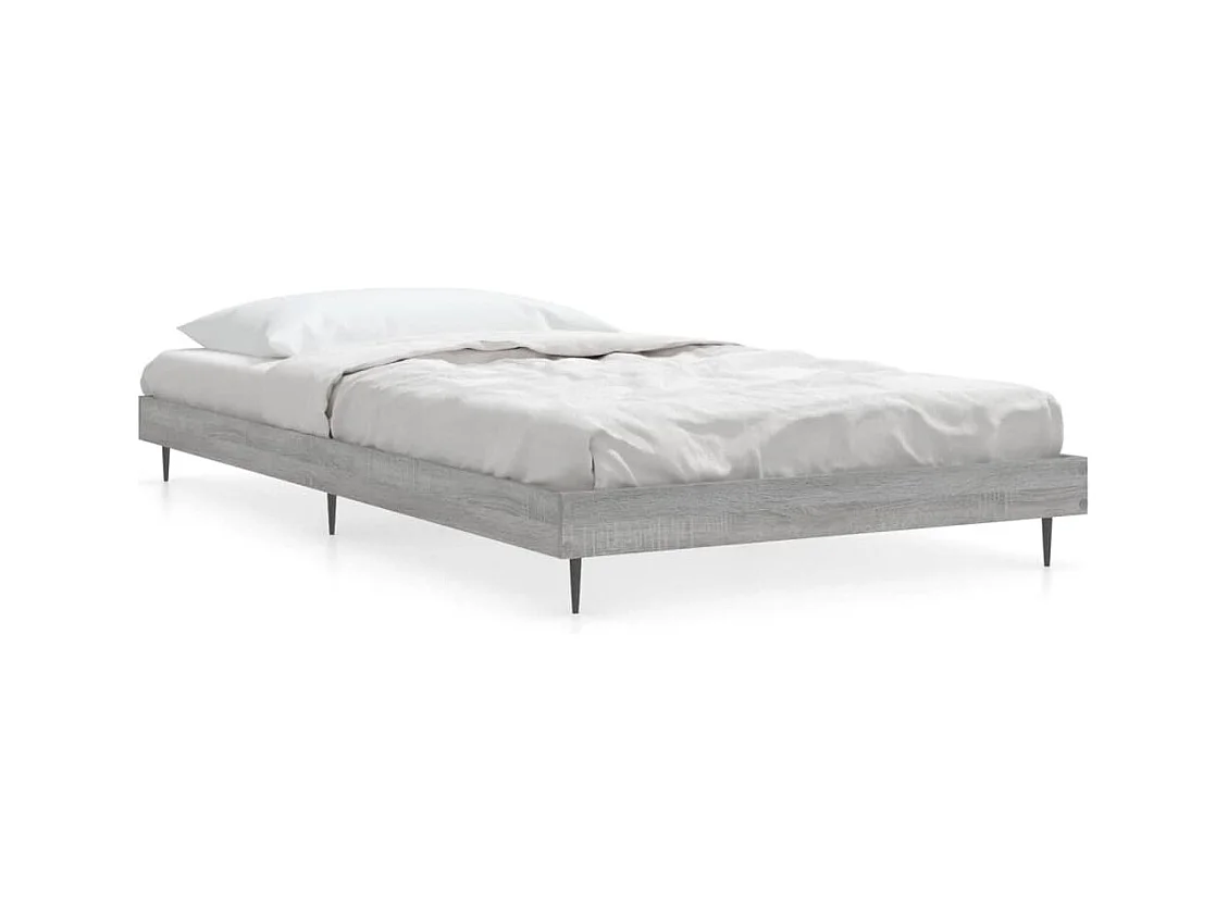 Cadre de lit sonoma gris 90x200 bois d'ingénierie