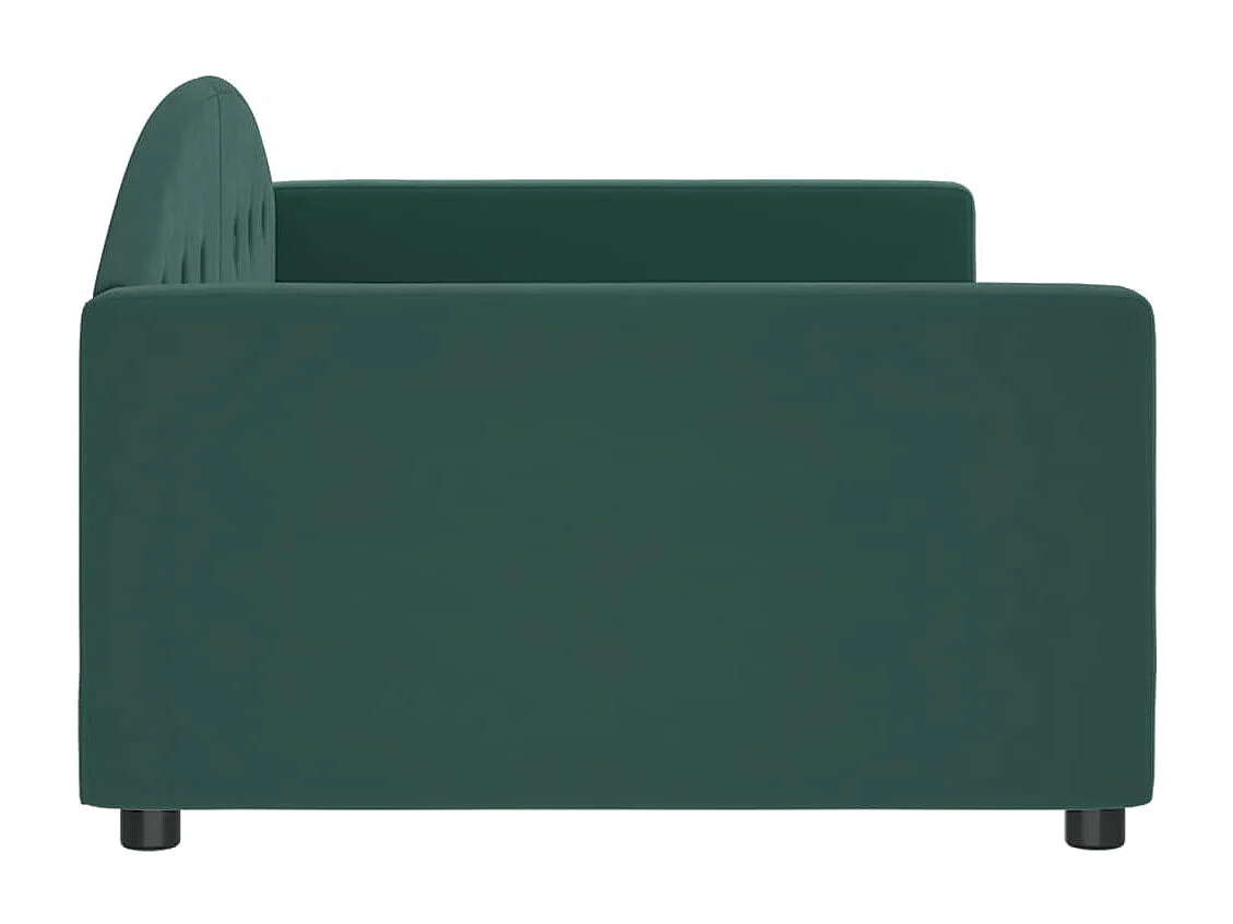 Lit de repos vert foncé 100x200 velours