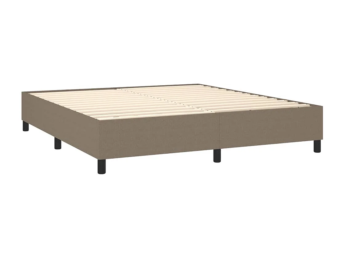 Sommier à lattes de lit avec matelas Taupe 160x200 Tissu
