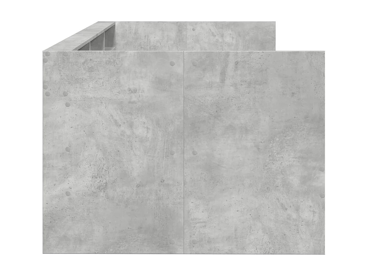 Lit de jour et tiroirs gris béton 100x200 bois d'ingénierie