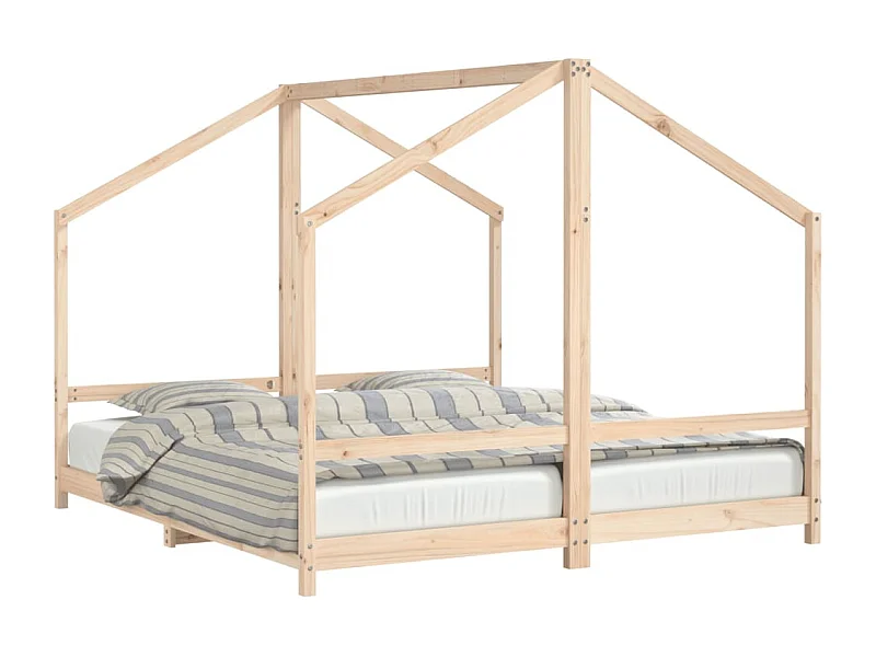 Cadre de lit pour enfants 2x(90x200) cm bois de pin massif