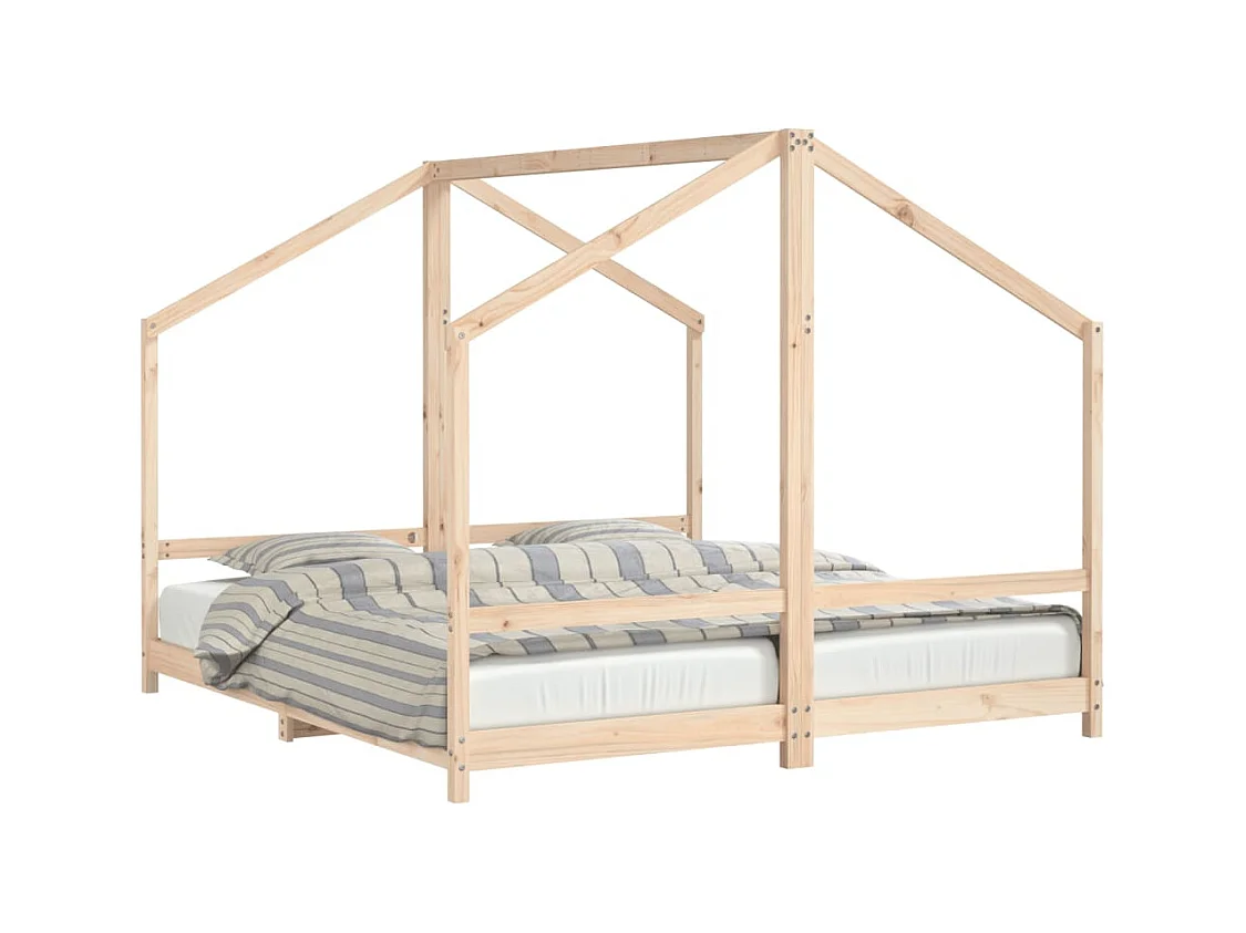 Cadre de lit pour enfants 2x(90x200) cm bois de pin massif