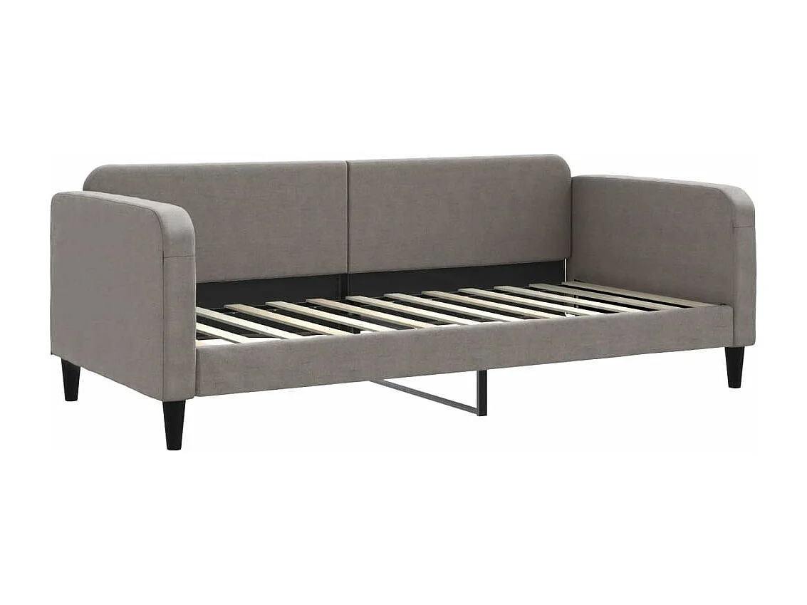 Lit de repos taupe 90x200 tissu