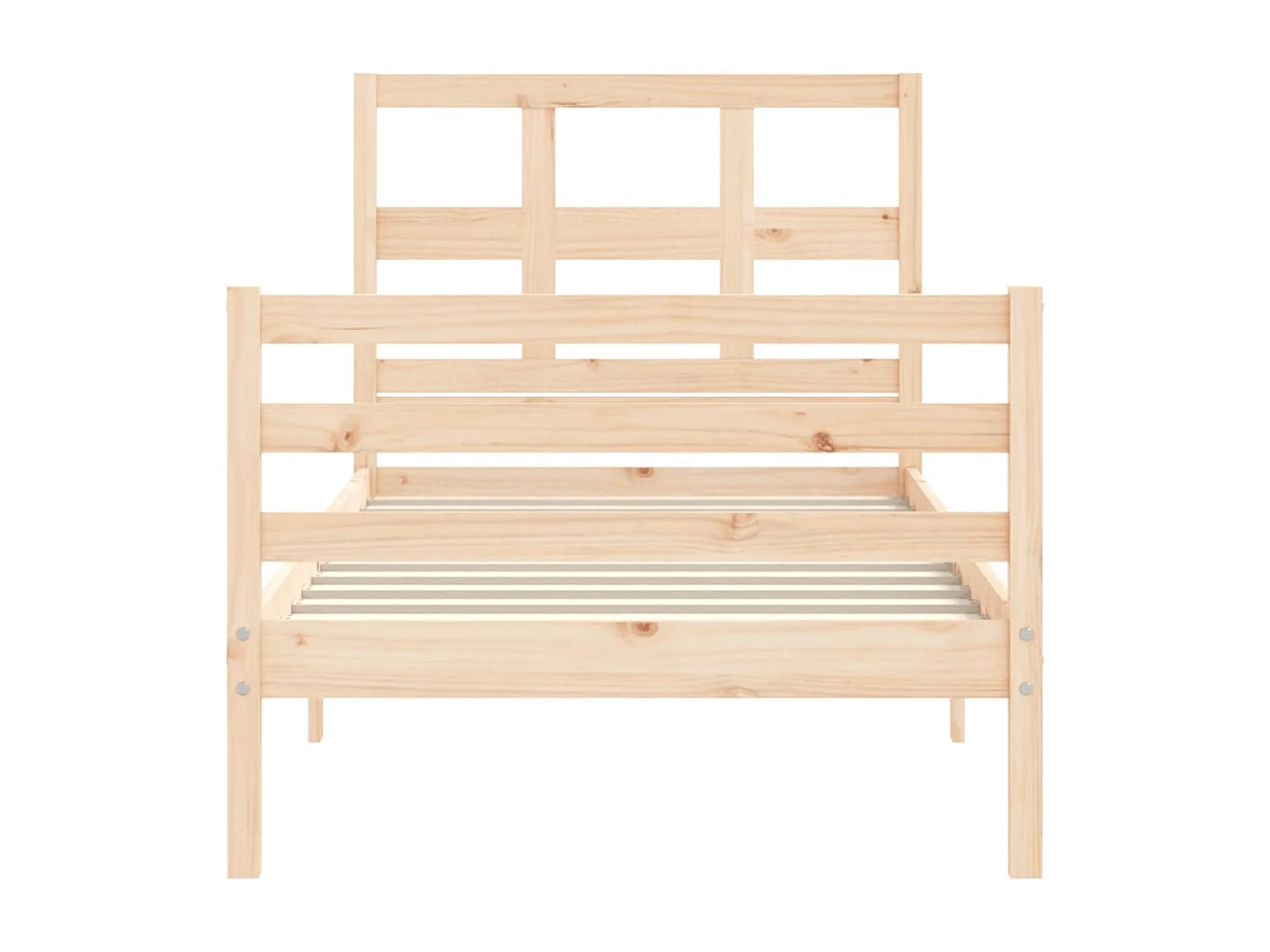 Cadre de lit avec tête de lit simple bois massif